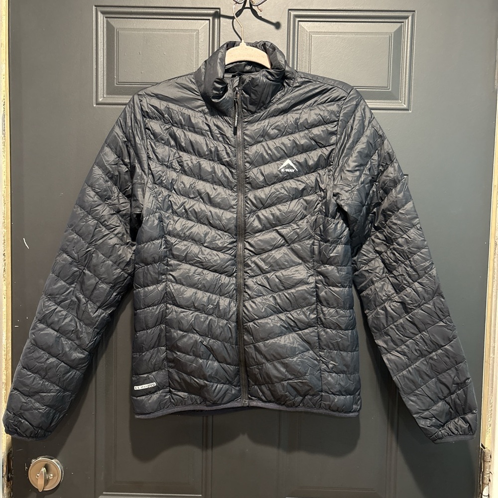 Women’s K-Way Black Down Fileld Puffer Jacket